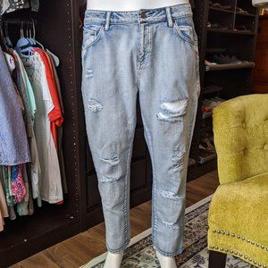 Volcom Jeans Stoned Slim Slouch Distressed Jeans ^-^